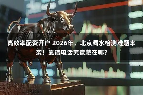 高效率配资开户 2026年，北京漏水检测难题来袭！靠谱电话究竟藏在哪？